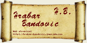 Hrabar Bandović vizit kartica
